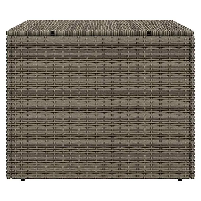 Furnicato Garten-Aufbewahrungsbox - Grau, Kunststoff - Zweifarbige braun-graue Rattan-Gartenbox.