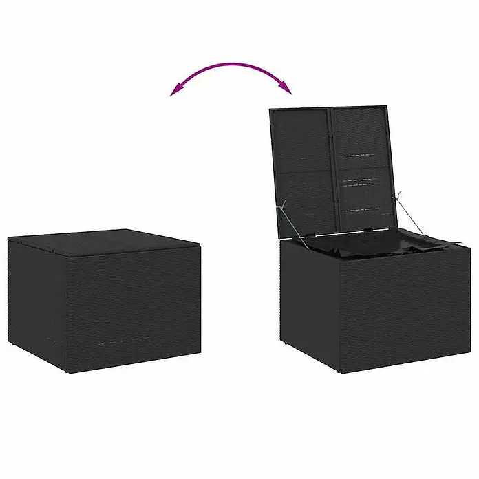 Furnicato Garten-Aufbewahrungsbox - Schwarz, Kunststoff