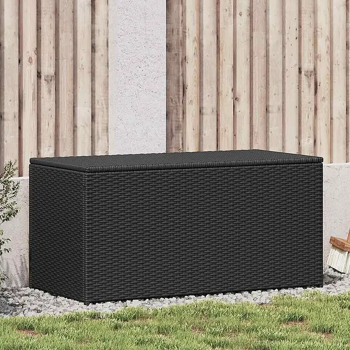 Furnicato Garten-Aufbewahrungsbox - Schwarz, Naturmaterialien