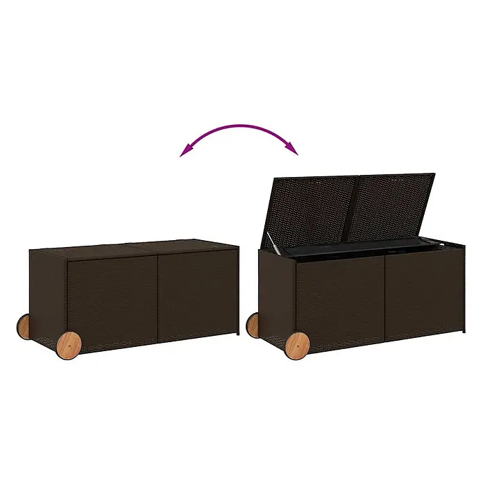 Furnicato Garten-Aufbewahrungsbox - Braun, Naturmaterialien