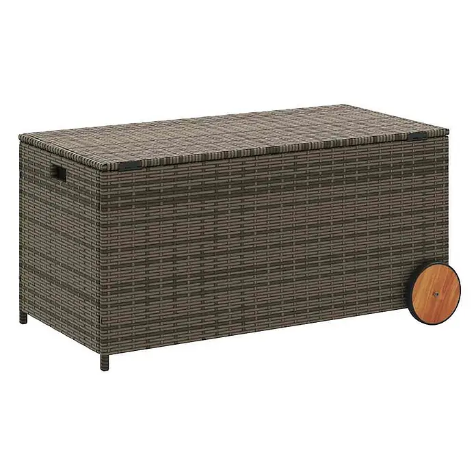 Furnicato Garten-Aufbewahrungsbox - Grau, Naturmaterialien