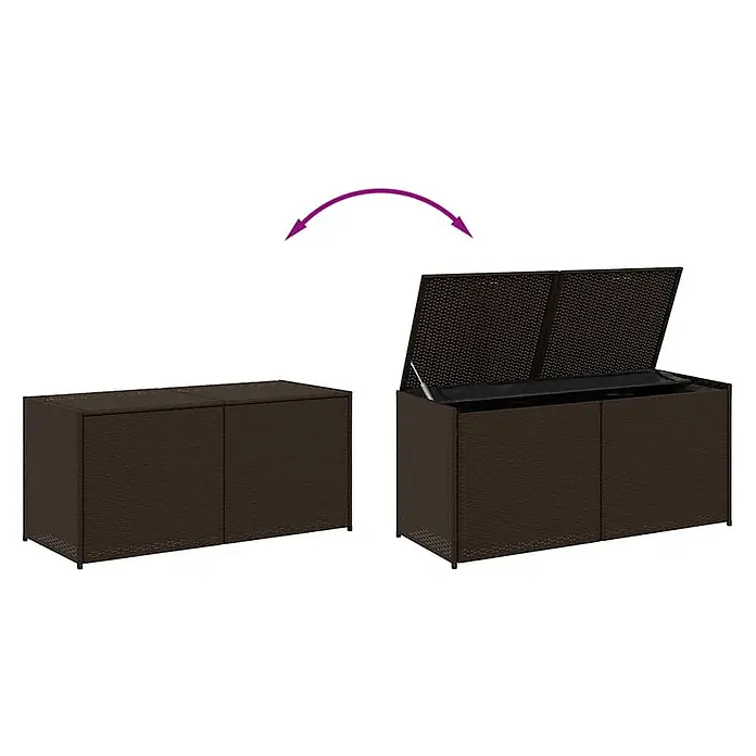 Furnicato Garten-Aufbewahrungsbox - Braun, Naturmaterialien