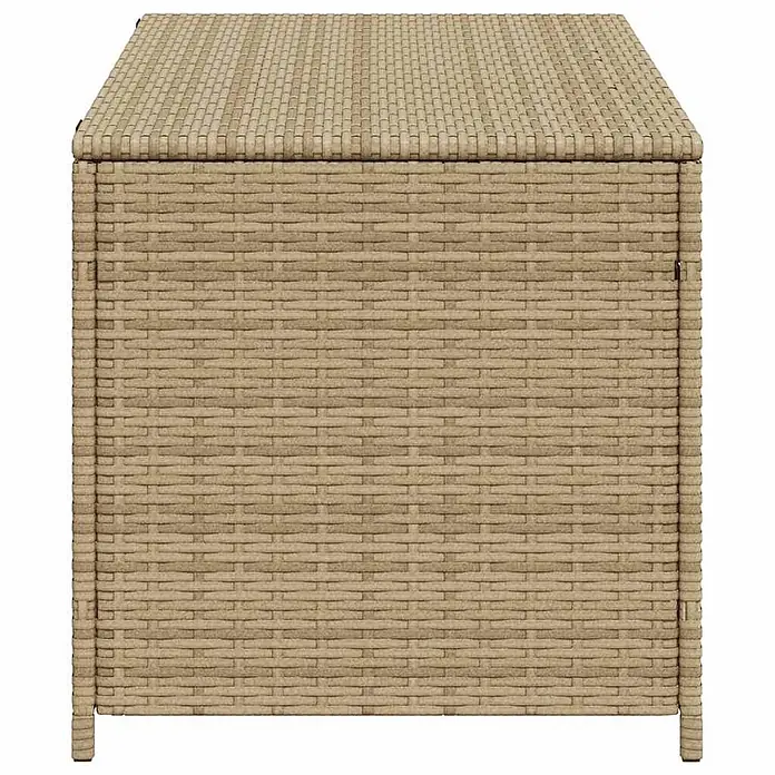 Furnicato Garten-Aufbewahrungsbox PE-Rattan - Mischung aus Beige, Kunststoff