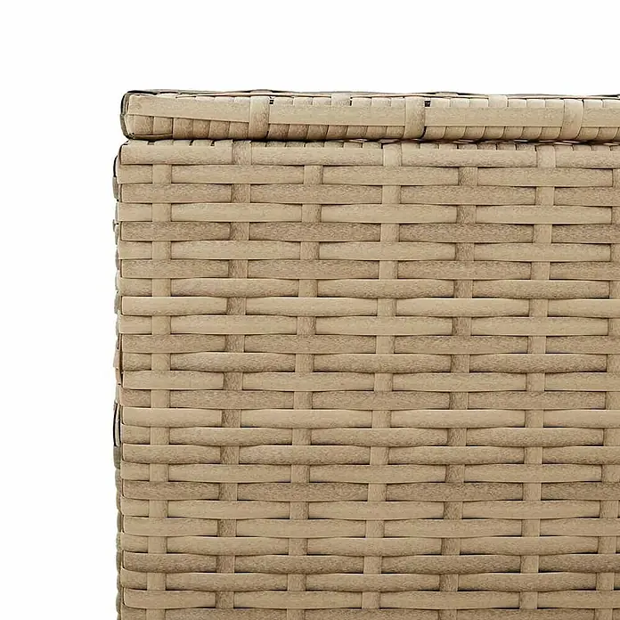 Furnicato Garten-Aufbewahrungsbox PE-Rattan - Mischung aus Beige, Kunststoff