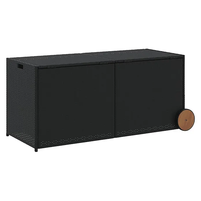 Furnicato Garten-Aufbewahrungsbox - Schwarz, Naturmaterialien