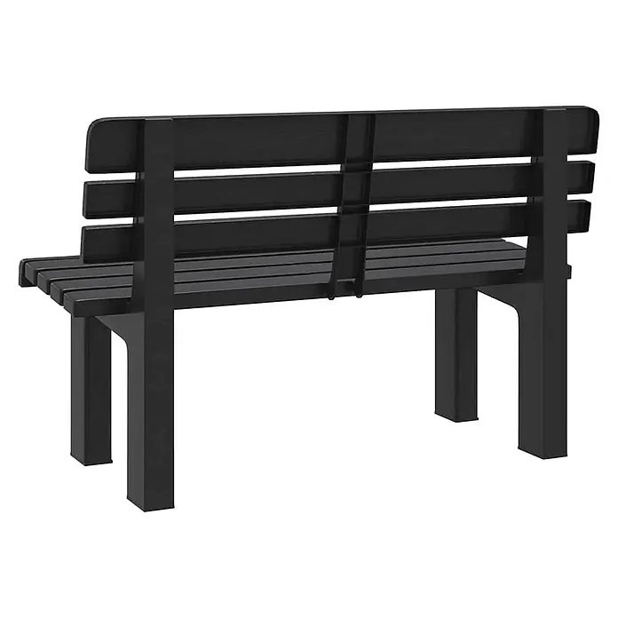 Furnicato Gartenbank Polypropylen Anthrazit - B x T x H: 52 x 110 x 71 cm, Anthrazit