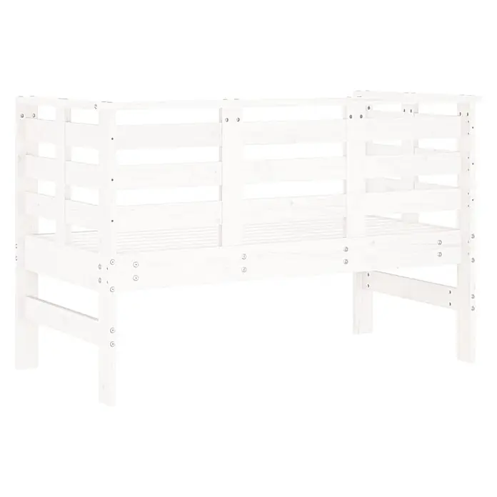 Furnicato Gartenbank Kiefernholz-Massivholz - B x T x H: 111,5 x 53 x 71 cm, Weiße Kiefer