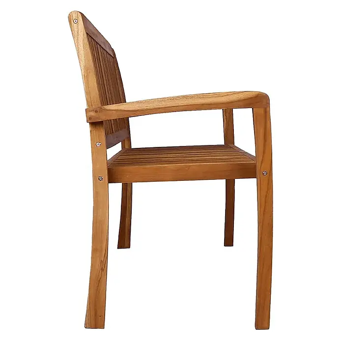 Furnicato Gartenbank Teak-Hartholz - B x T x H: 159 x 57,5 x 90 cm, Braun