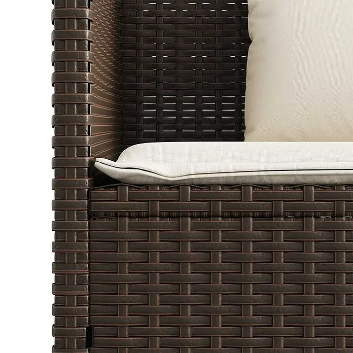 Furnicato Gartenbank PE-Rattan - B x T x H: 120 x 50 x 90,5 cm, Braun