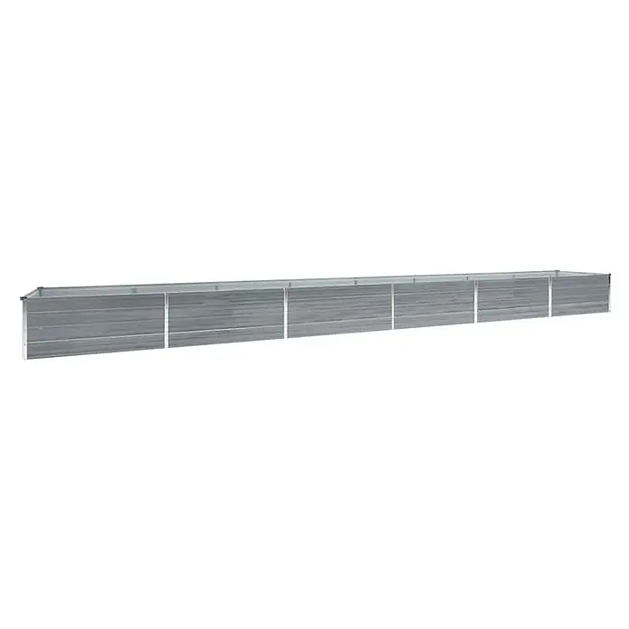 Furnicato Hochbeet - 600 x 80 x 45 cm, Stahl, Grau