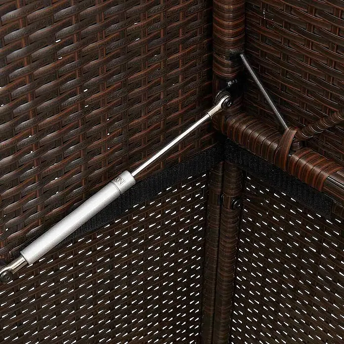 Furnicato Gartenbank PE-Rattan - B x T x H: 120 x 50 x 90,5 cm, Braun