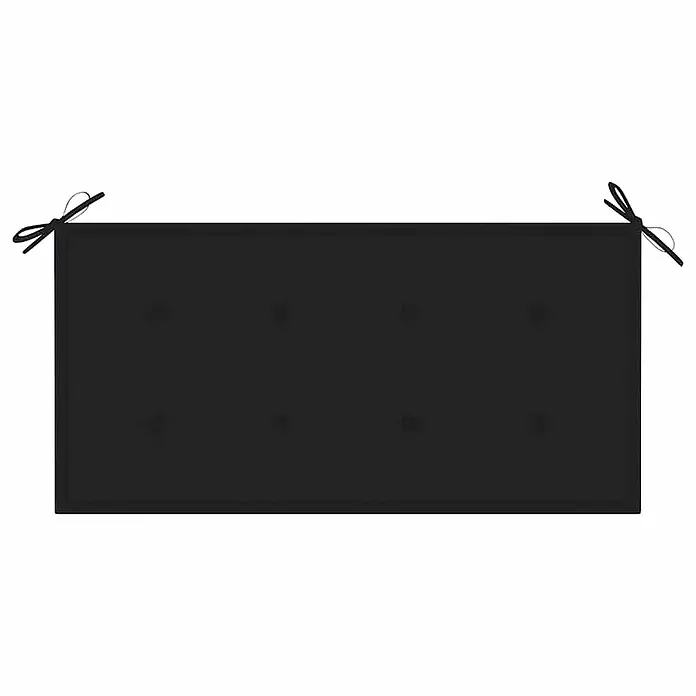 Furnicato Gartenbank Teakholz lackiert - B x T x H: 112 x 55 x 94 cm, Schwarz