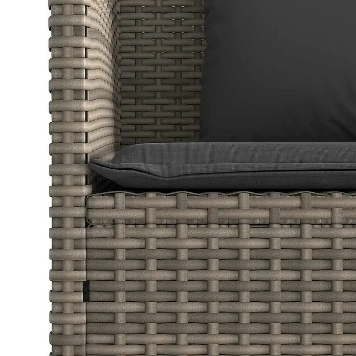 Furnicato Gartenbank PE-Rattan - B x T x H: 113 x 61 x 87 cm, Grau