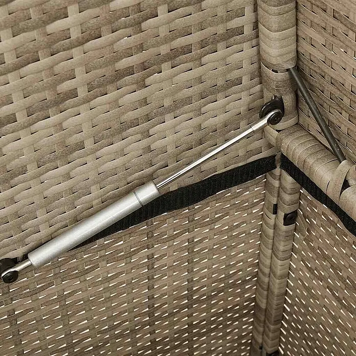 Furnicato Gartenbank PE-Rattan - B x T x H: 120 x 50 x 90,5 cm, Beige und Creme