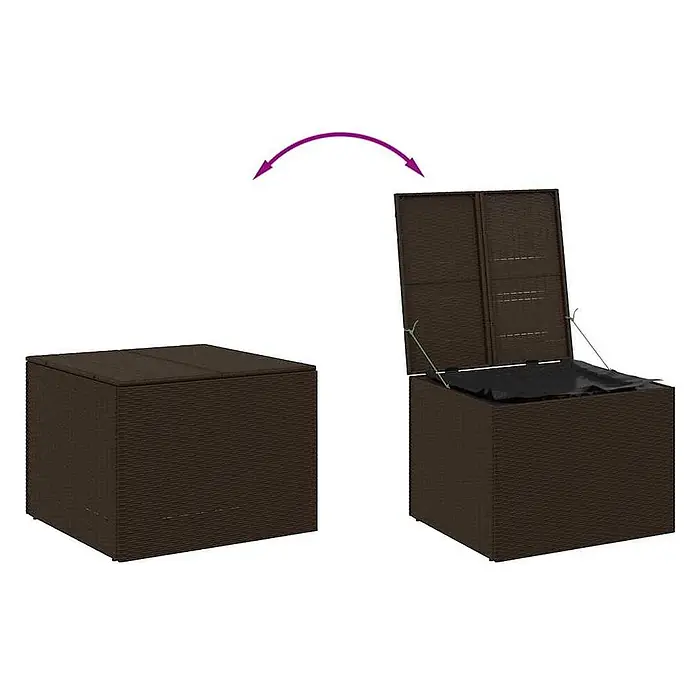 Furnicato Garten-Aufbewahrungsbox - Braun, Kunststoff