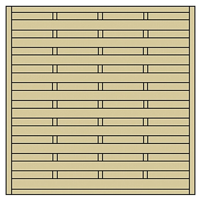 Vrtna drvena ograda Hamburg  (180 x 180 cm, Ravni oblik) | BAUHAUS
