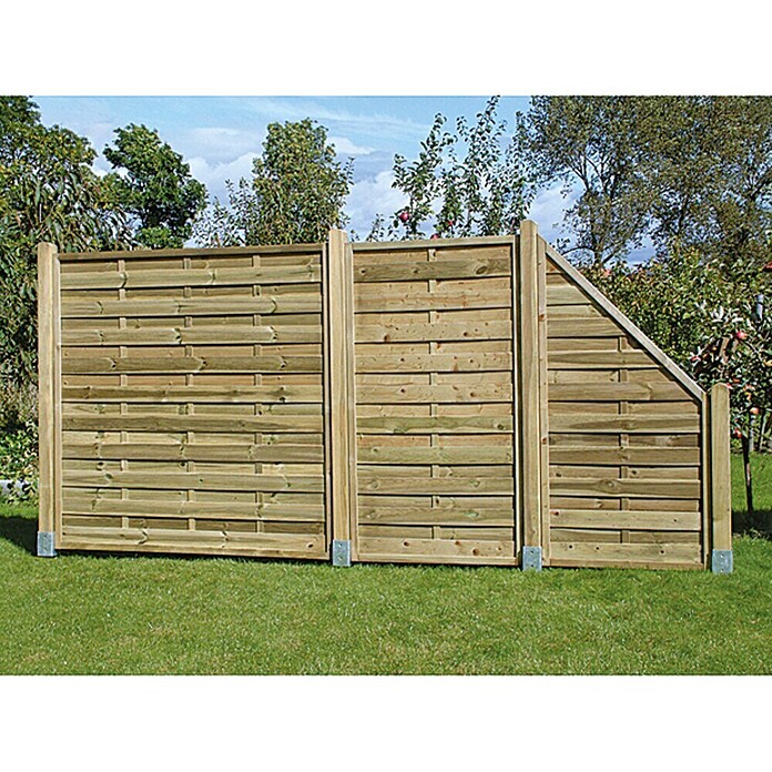 Panelna ograja Hamburg  (100 x 180 cm, Ravno) | 7411 - Lamellenzäune/Dichtzäune | IAGB - Gartenholz | IAG - Außenbereichsausstattung | IA - Gartenhartware | I - Stadtgarten | BAUHAUS