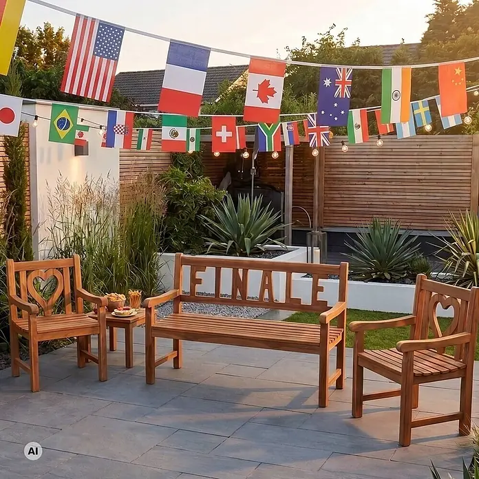 Bene Living Gartenbank Finale - Teakholz, Natur