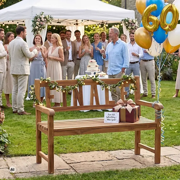 Bene Living Gartenbank Finale - Teakholz, Natur