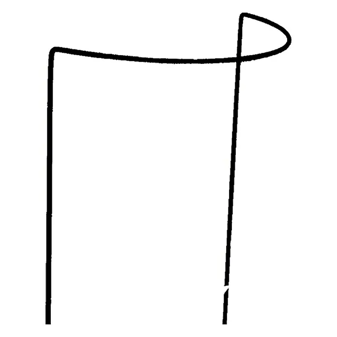 Bellissa Busch- & Strauchstütze - 70 x 40 cm, Rund - Minimalistische Drahtkonstruktion, ideal als Pflanzenstütze oder dekoratives Element,  schwarze Linien auf weißem Grund.