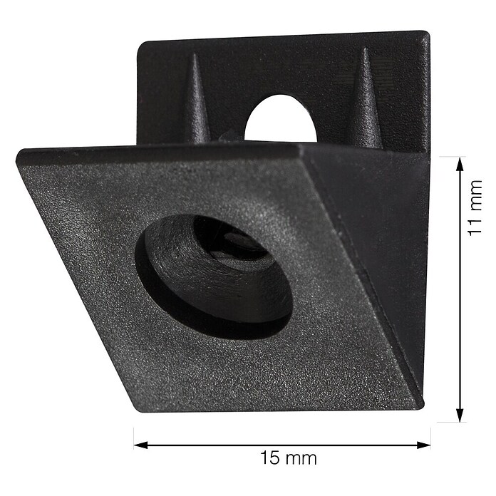 Walteco Achterwandverbinder (l x b: 13 x 15 mm, Kleur: Zwart) | BAUHAUS