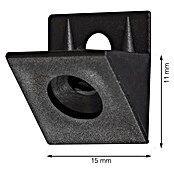 Walteco Achterwandverbinder (l x b: 13 x 15 mm, Kleur: Zwart) | BAUHAUS