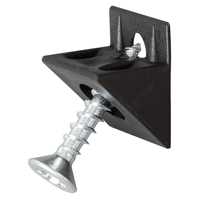 Walteco Achterwandverbinder (l x b: 13 x 15 mm, Kleur: Zwart) | BAUHAUS