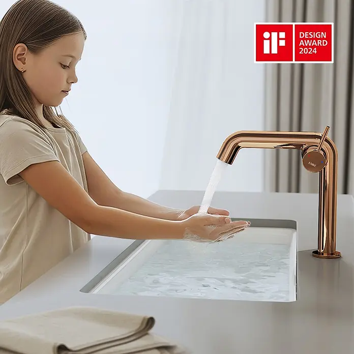 Emke Waschtischarmatur Flowcurv XF24 - Roségold, Glänzend