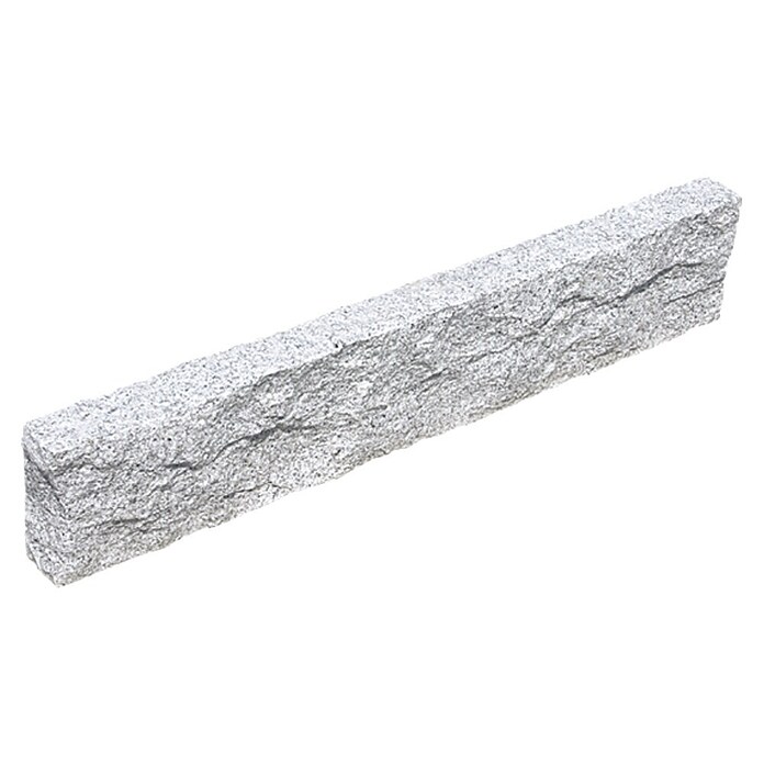 Rasenkante (L x B x S: 100 x 14 x 7 cm, Grau, Struktur: Fein)