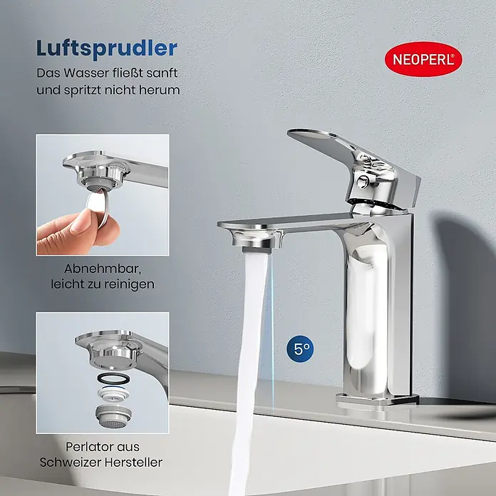Emke Waschtischarmatur Slimtrim XF23 - Chrom, Glänzend