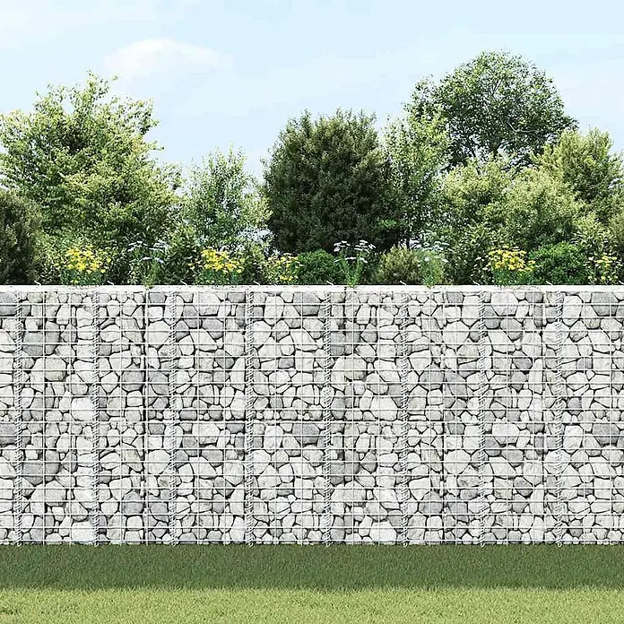 Furnicato Gabionen-Hochbeet - 30 x 30 x 100 cm, Metall, Fassungsvermögen Erde: 90 g