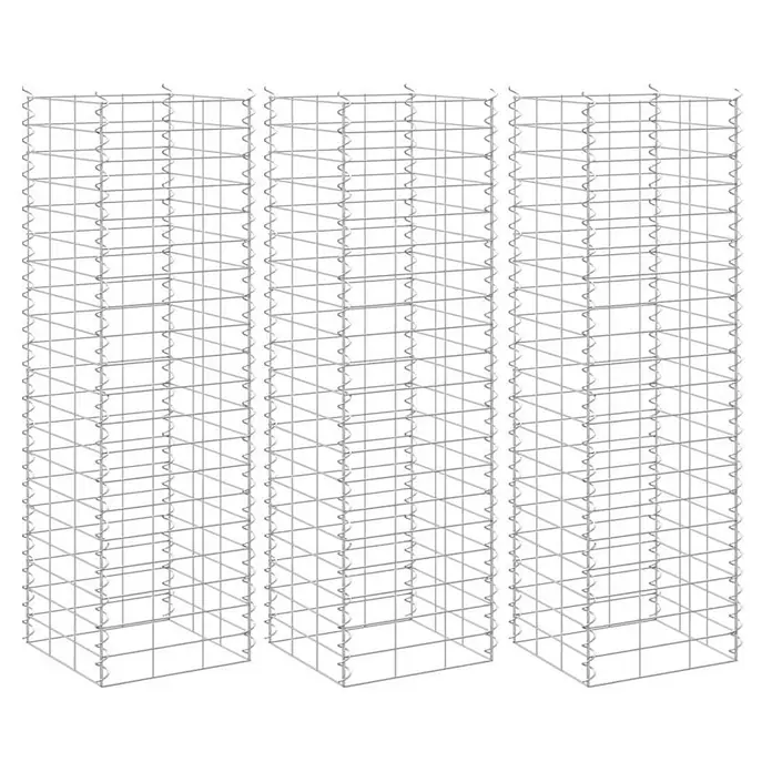 Furnicato Gabionen-Hochbeet - 30 x 30 x 100 cm, Metall, Fassungsvermögen Erde: 90 g