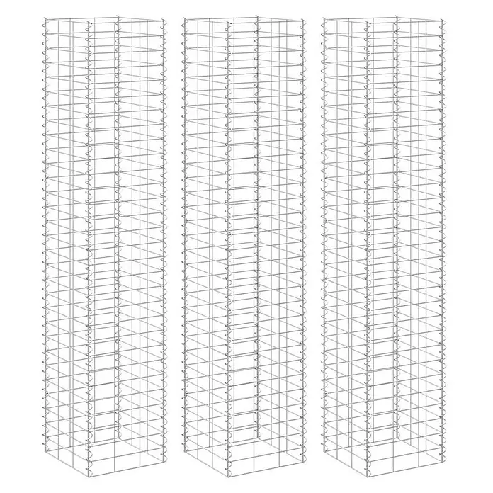 Furnicato Gabionen-Hochbeet - 200 x 30 x 200 cm, Metall, Fassungsvermögen Erde: 180 g