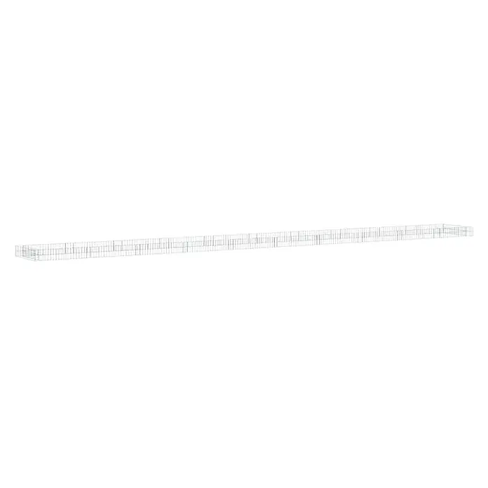 Furnicato Gabionen-Hochbeet - 100 x 1.000 x 20 cm, Stahl, Fassungsvermögen Erde: 200 g