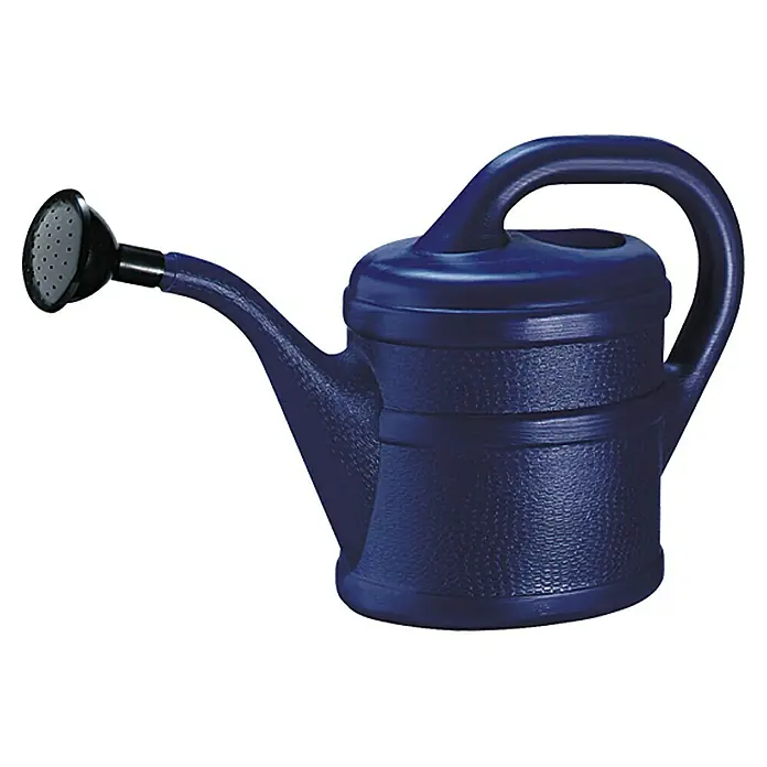 Geli Gießkanne - Blau, 2 l - Blaue Gießkanne mit schwarzem Sprinkler. Sie hat einen Griff oben und ist ideal für die Gartenarbeit.