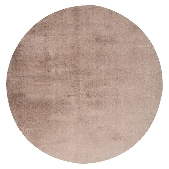 Kayoom Fellteppich Cross 425 - Taupe, Durchmesser: 160 cm, 100 % Polyester - Draufsicht