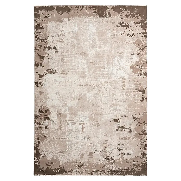 Kayoom Kurzflorteppich Olivo 922 - Beige, 170 x 120 cm, 100 % Polyester - Draufsicht