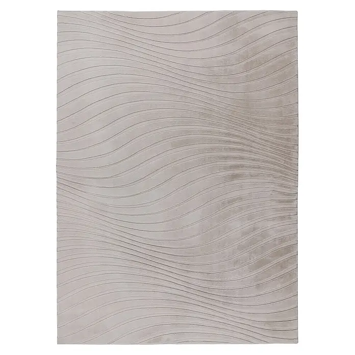 Kayoom Kurzflorteppich Kierk 325 - Helltaupe, 230 x 160 cm, 100 % Polyester - Draufsicht