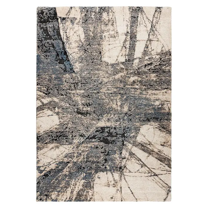 Kayoom Kurzflorteppich Firenze 485 - Blau, 230 x 160 cm, 70 % Polypropylen, 30 % Polyester - Draufsicht