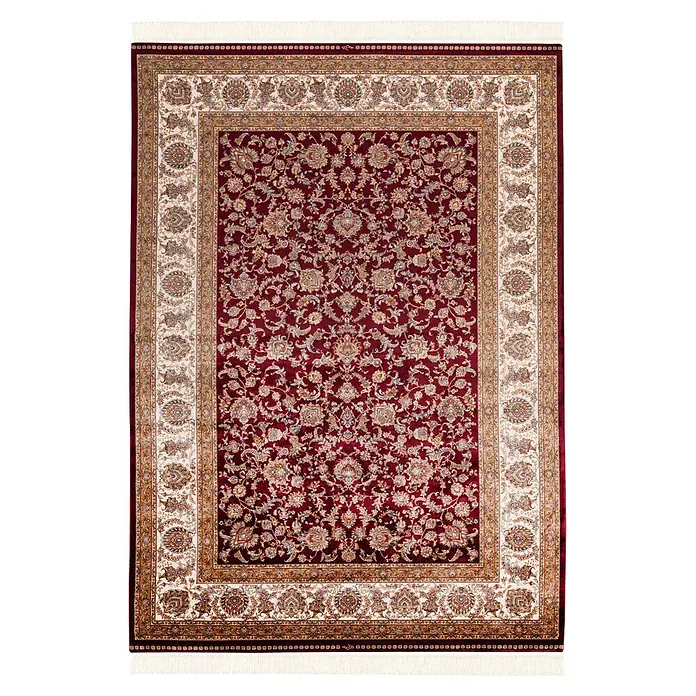 Kayoom Kurzflorteppich Babil 310 - Rot, 290 x 200 cm, 100 % Modal - Draufsicht