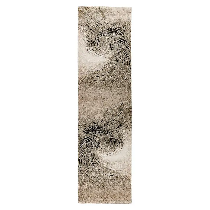 Kayoom Kurzflorteppich Firenze 487 - Grün, 300 x 80 cm, 70 % Polypropylen, 30 % Polyester - Draufsicht