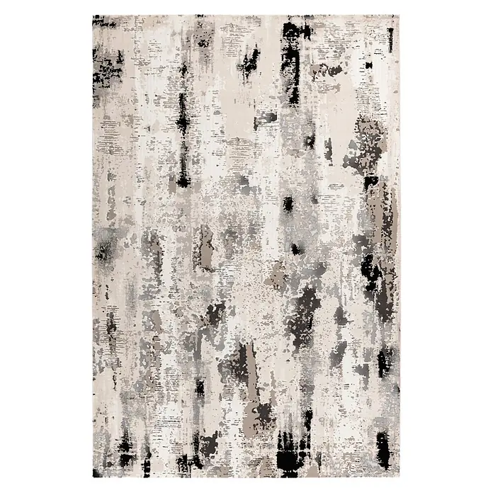Kayoom Kurzflorteppich Peones 134 - Grau, 340 x 240 cm, 100 % Polyester - Draufsicht