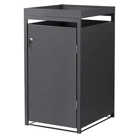 ML-Design  Mülltonnenbox 1er 240L mit Pflanzdach abschließbar 68x80x124 cm Anthrazit