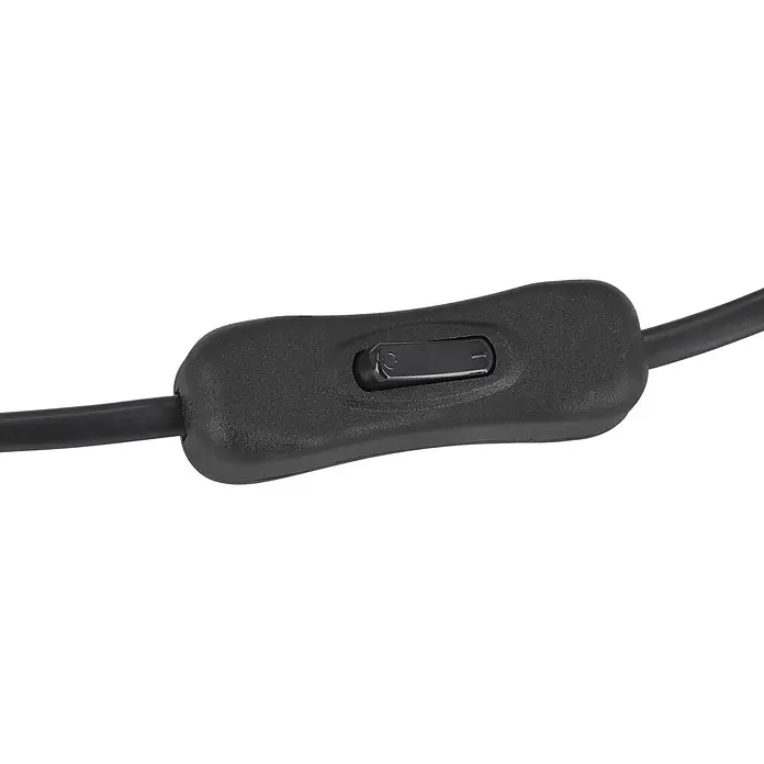 Markslöjd Schwibbogen Aventus - Netzbetrieben, 5 x 40 x 27,5 cm, Lichtfarbe: Warmweiß, Schwarz - Schwarzer Inline-Schalter aus Kunststoff, in ein schwarzes Kabel integriert.