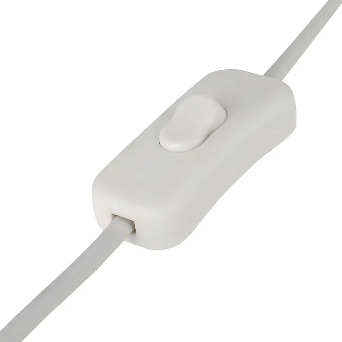 Markslöjd LED-Lichterbogen Eneby - L x B x H: 47 x 5 x 36 cm, Warmweiß, Greige - Weißer Zwischenschalter für Lampen mit integriertem Kabel.