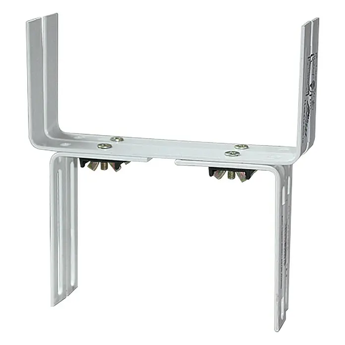 Geli Balkonkastenhalter Typ H - Weiß, 2-fach verstellbar, 2 Stk. - Metallhalterung in Weiß mit Schrauben zur sicheren Befestigung, ideal für verschiedene Anwendungen.