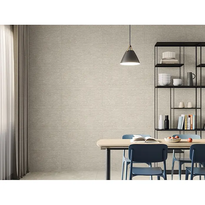 Atlas Concorde Solution Wandfliese Duolith 3D - 40 x 80 cm, Wool, Matt - Stimmungsaufnahme