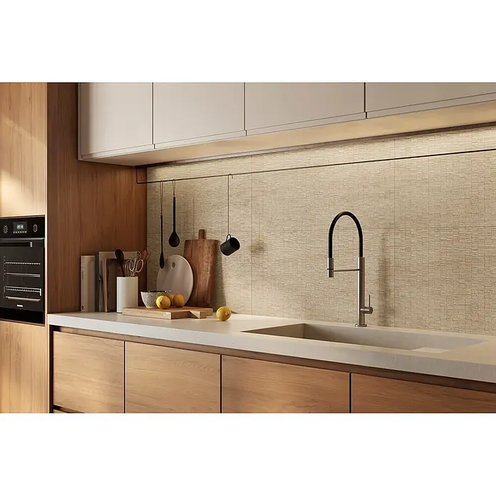 Atlas Concorde Solution Wandfliese Trame - 40 x 80 cm, Desert, Matt - Stimmungsaufnahme
