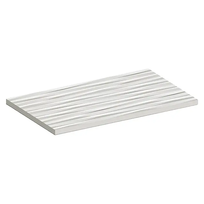 Atlas Concorde Solution Wandfliese Blade 3D - 40 x 80 cm, White, Matt - Diagonale Ansicht