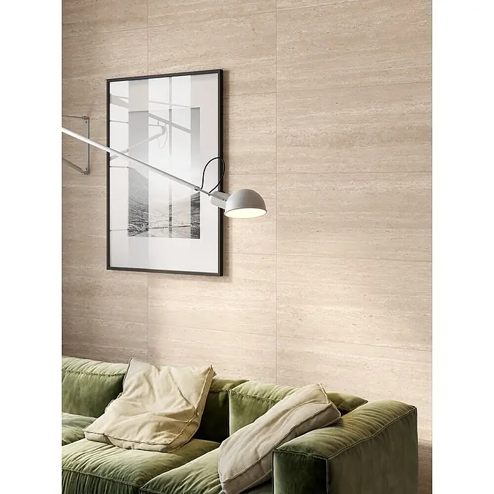 Atlas Concorde Solution Wandfliese Earthen - 40 x 80 cm, Travertine, Matt - Stimmungsaufnahme